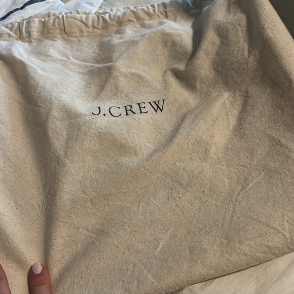 J Crew Ivory & Black Leather Edie Attaché Tote Two Tone Handbag & Dustbag NWT - Picture 2 of 5